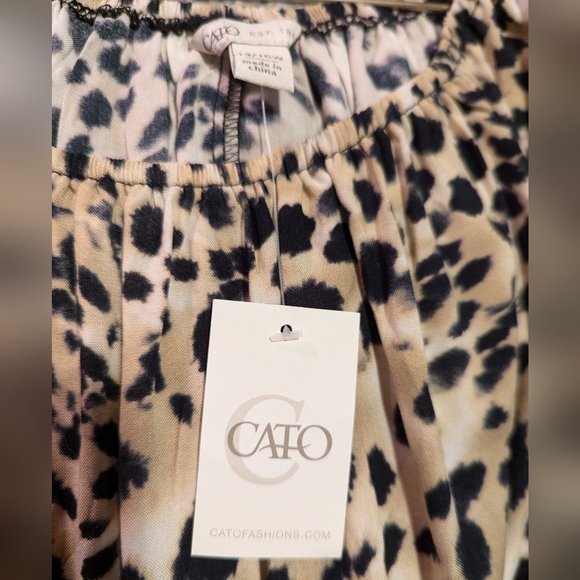 Cato Leopard Print Peplum Top - Picture 7 of 7